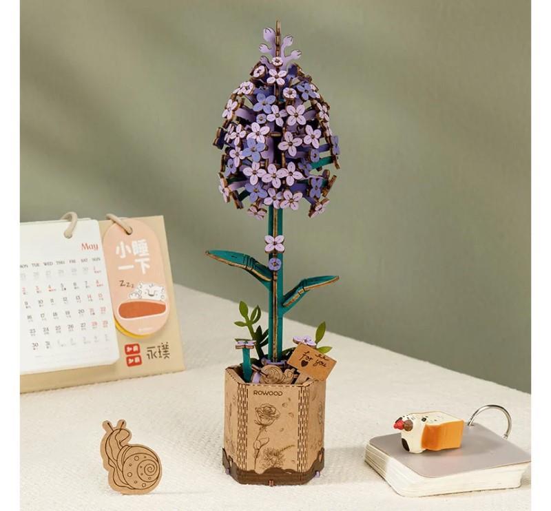 3D Wooden Flower - Lilac