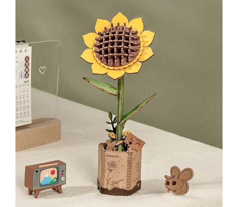 3D Wooden Flower - Sunflower
